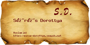 Sörös Dorottya névjegykártya